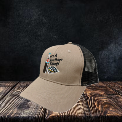 It's A Southern Thing Trucker Hat - Tan/Black