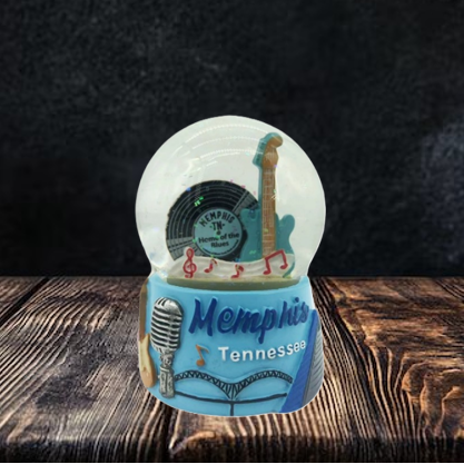 Memphis Snow Globe - Record Guitar