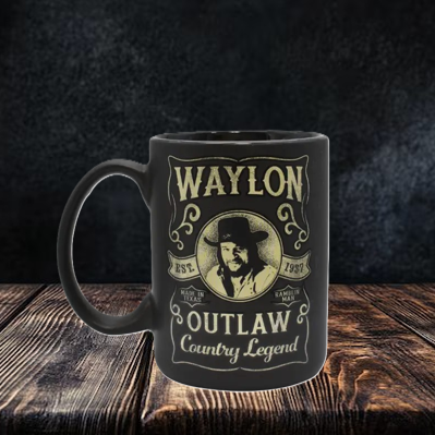 Waylon Jennings Outlaw Country Legends Mug