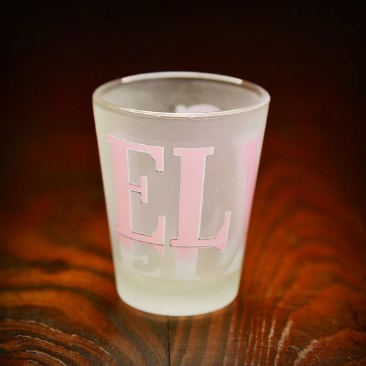 Elvis Caddy Frosted Shot Glass