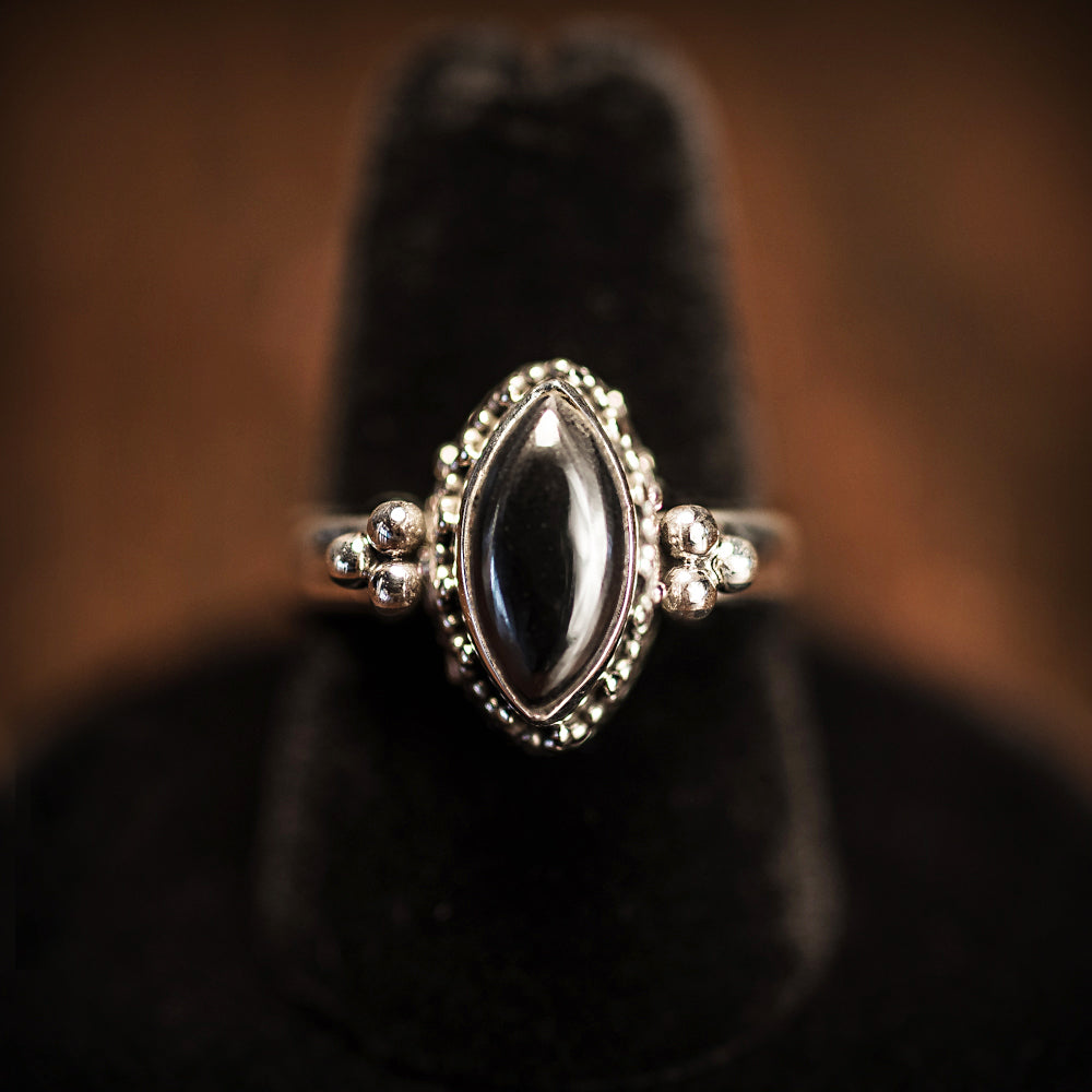 Hermite Rings Slim Design Hematite Ring – a-schwab