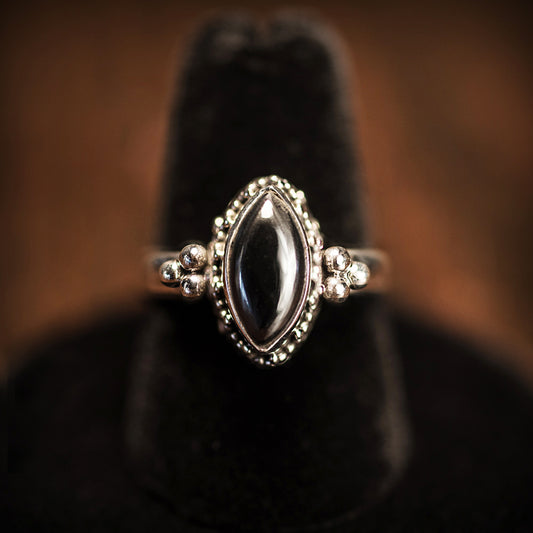 Slim Design Hematite Ring