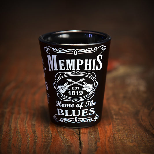 Black & White Home of the Blues Shot Glass