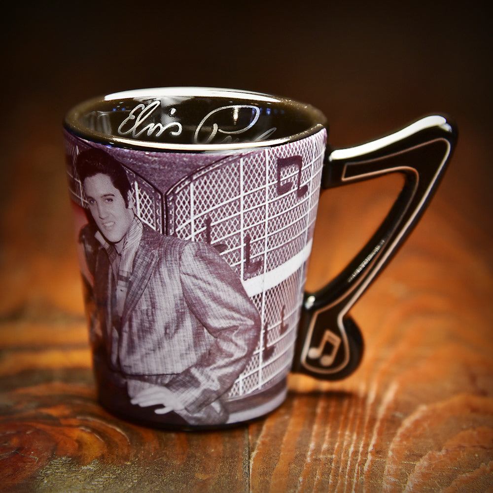 Elvis Pink Caddy with Music Note Handle Shot Glass
