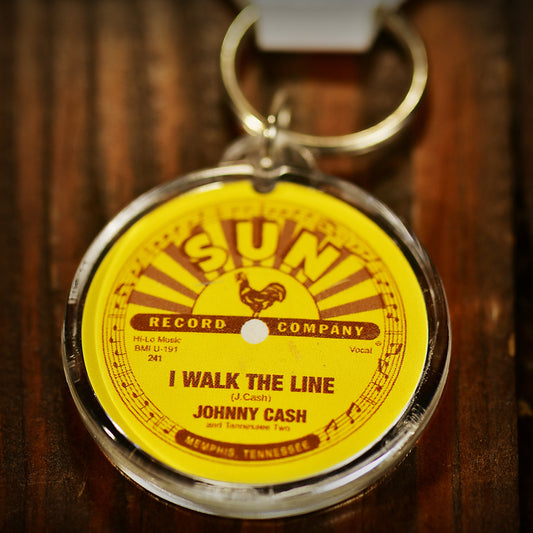 Johnny Cash "Walk the Line" Keyring
