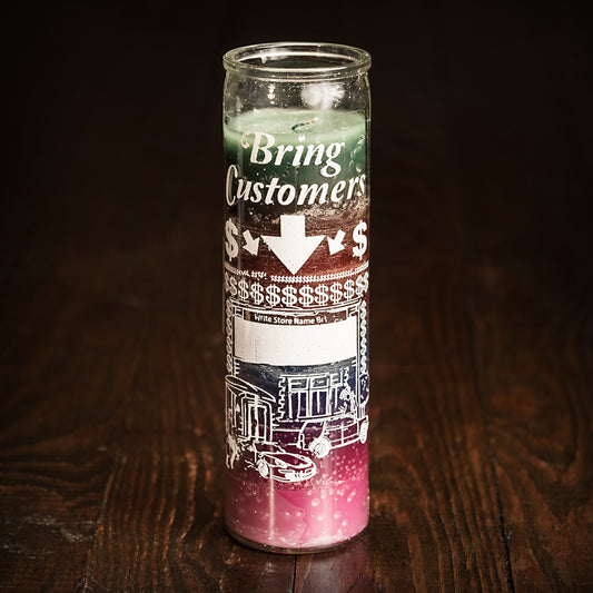 7-Day, 7-Color Screened Candle, Bring Customers