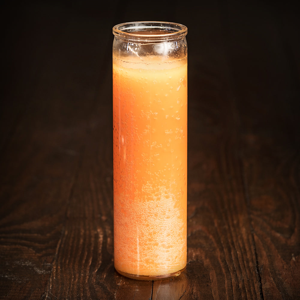 7-Day Plain Glass Candle, Orange