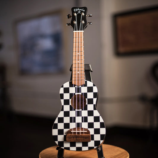 Kohala Tiki Ukulele, Soprano, Checkerboard