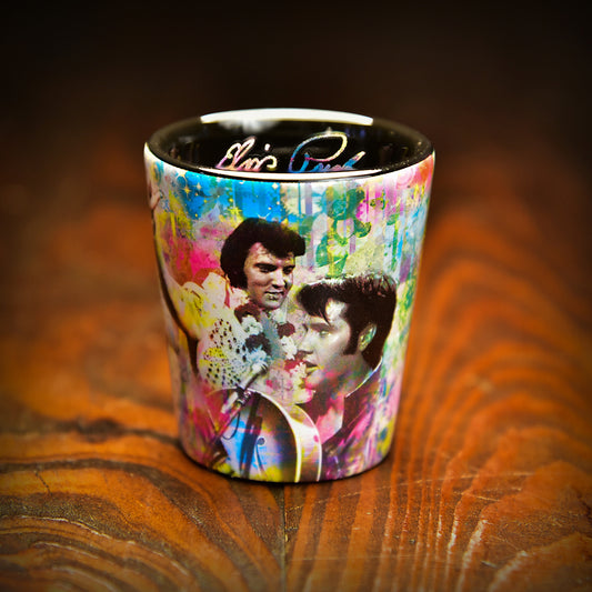 Elvis Collage Shot Glass