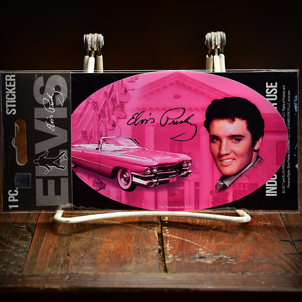 Elvis Pink Guitars Sticker