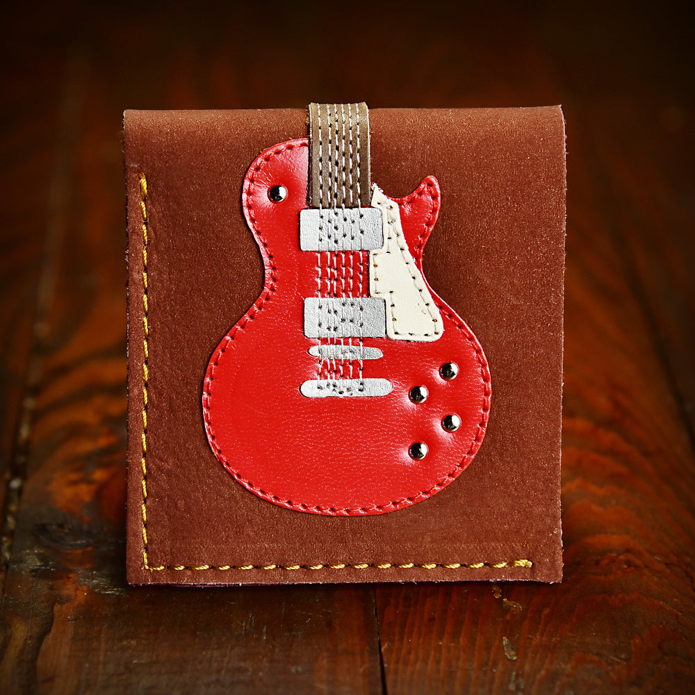 Red Single Electric Guitar Wallet